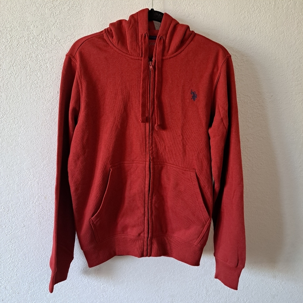 U.S. Polo Assn. Burgundy Zip-Up sweatshirt